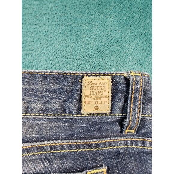 Guess Jeans Size 29 Womens Blue Stretch Denim Pants Mid Rise Carla Bootcut - Picture 13 of 14
